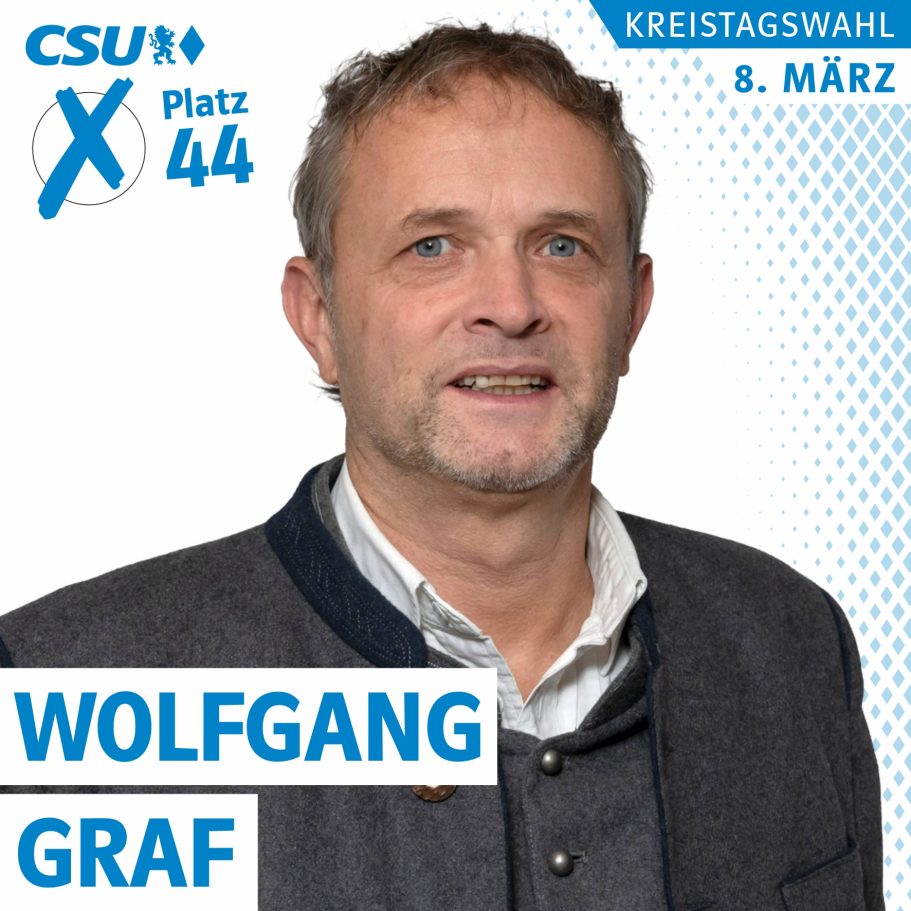 Portrait von Wolfgang Graf, Kreistagskandidat der CSU auf Liste 1, Platz 44