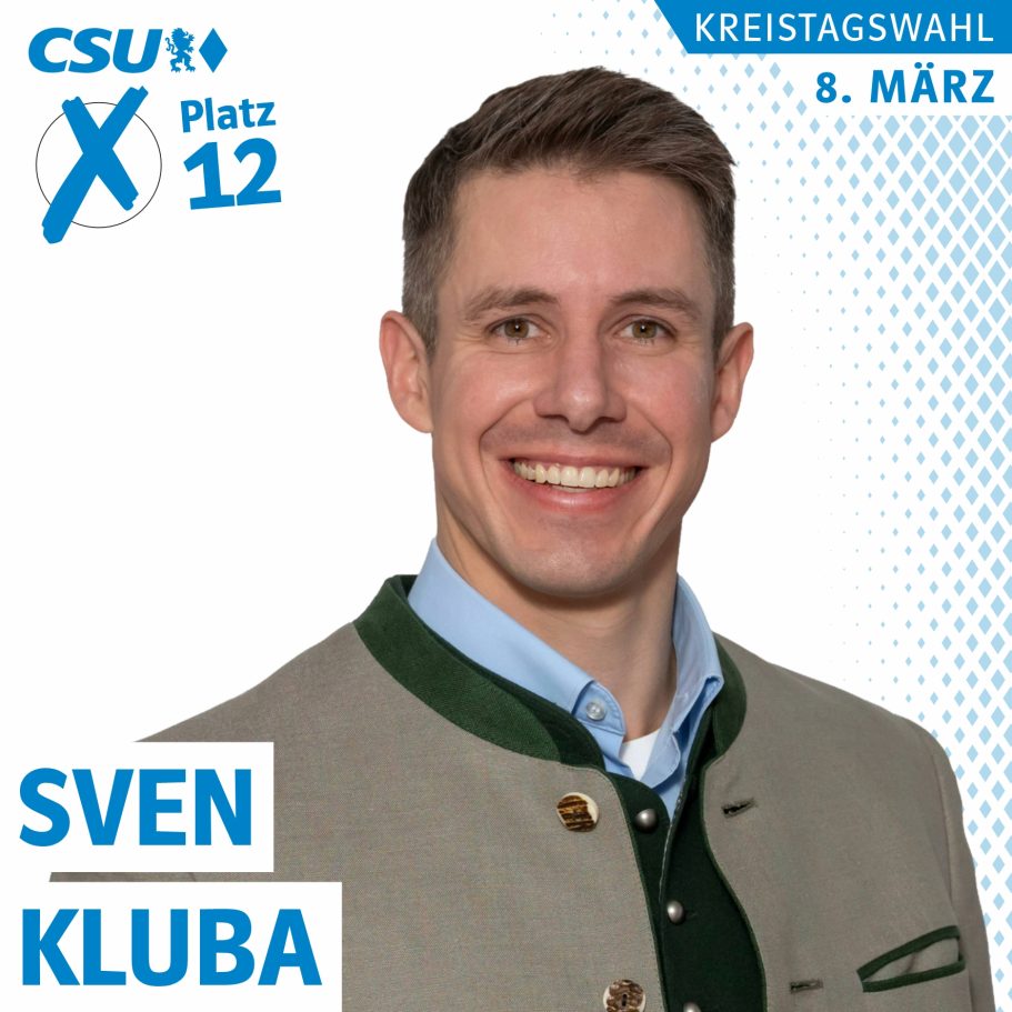 Portrait von Sven Kluba, Kreistagskandidat der CSU auf Liste 1, Platz 12