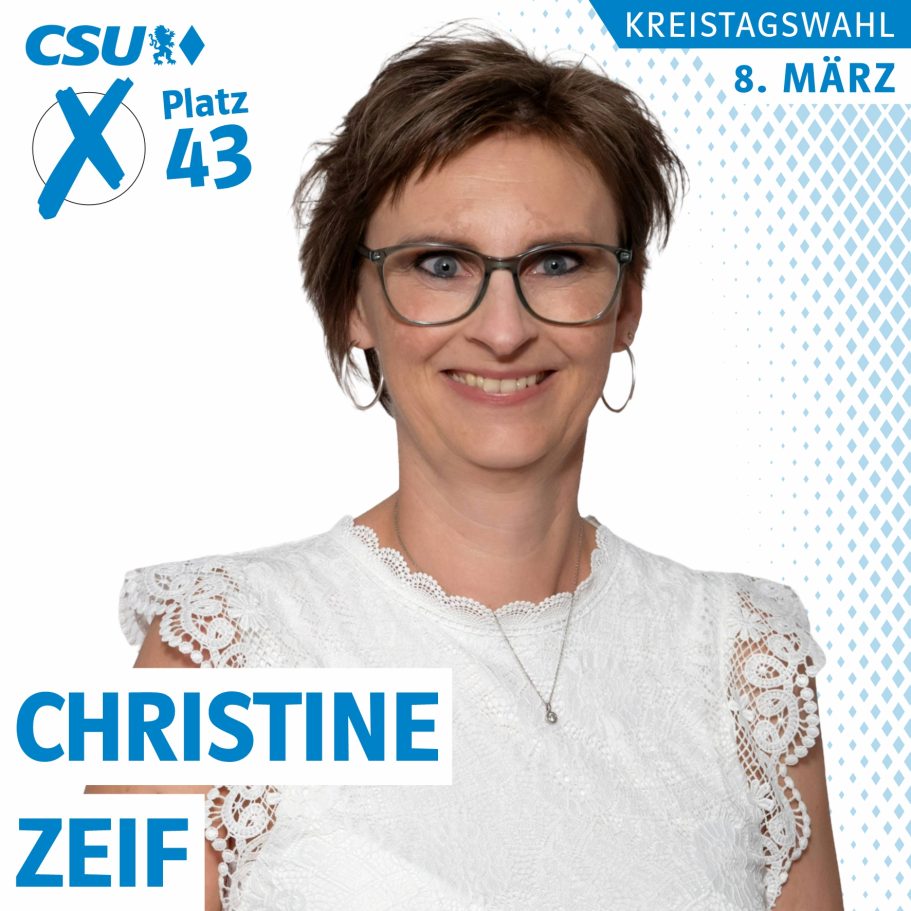 Portrait von Christine Zeif, Kreistagskandidatin auf Liste 1, CSU, Platz 43